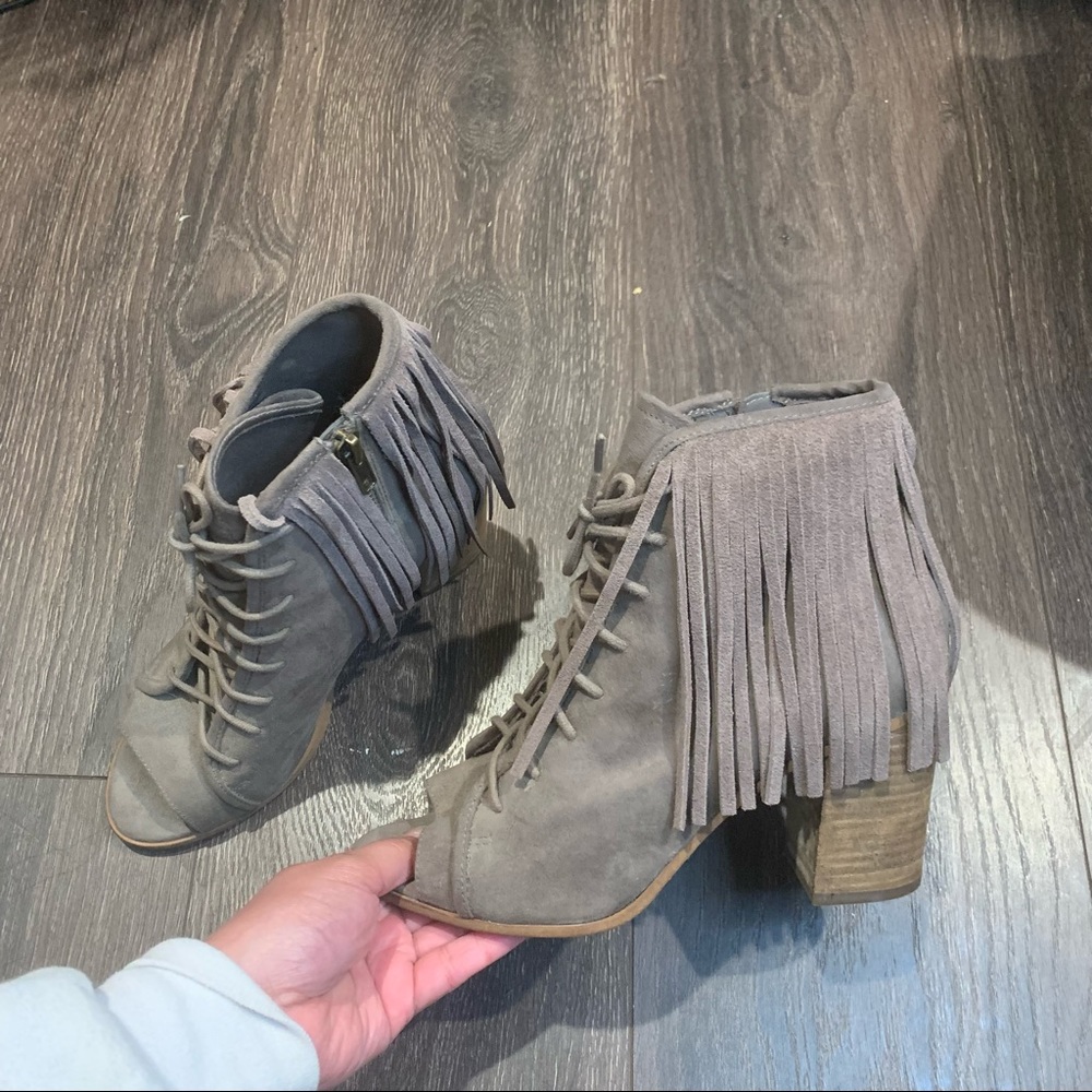 Fringe booties